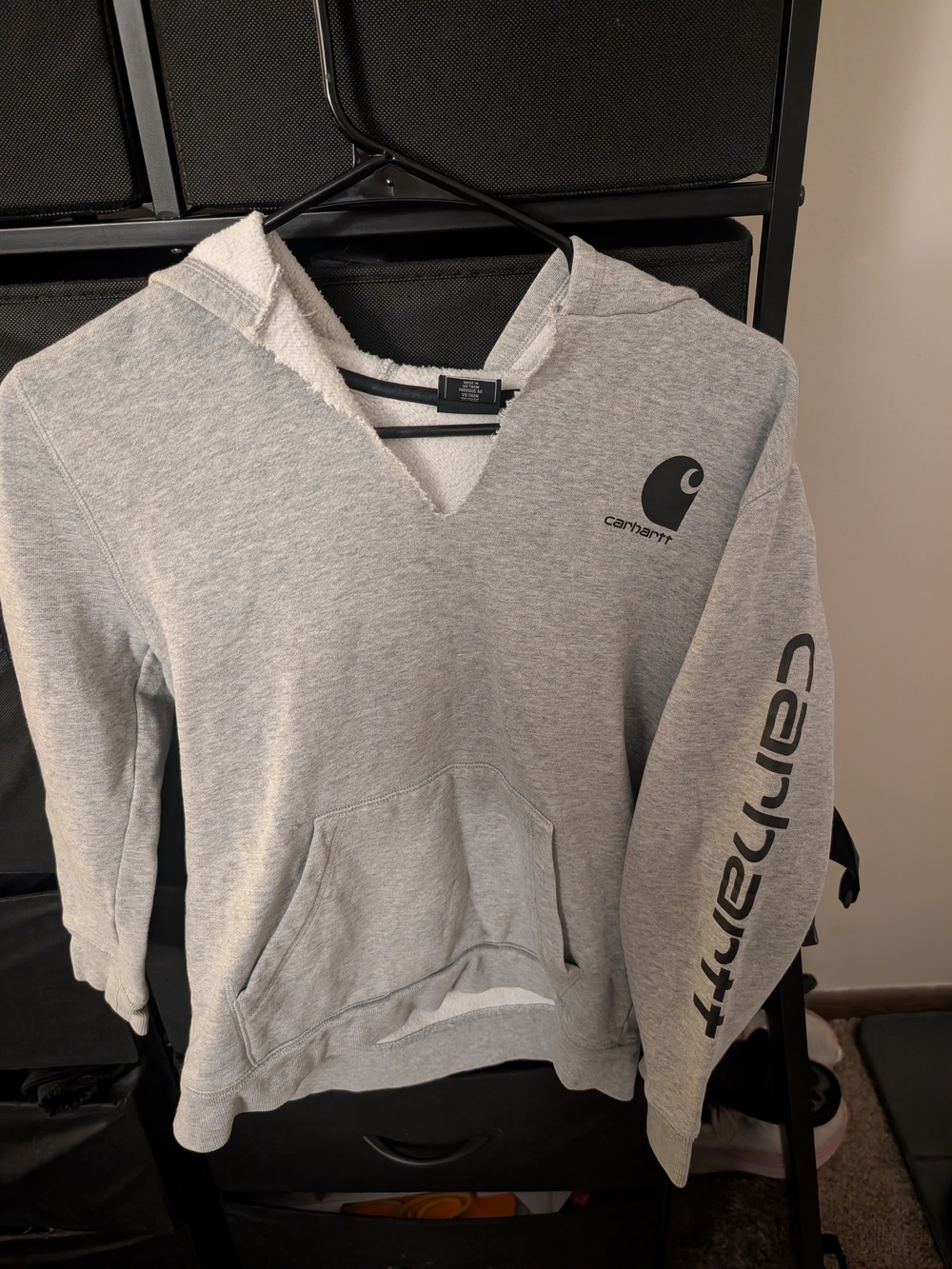 Youth Carhartt Gray Pullover Hoodie